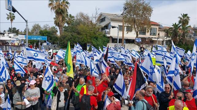מחאת מילואימניקים בצפון תל אביב ת"א 22.3.23