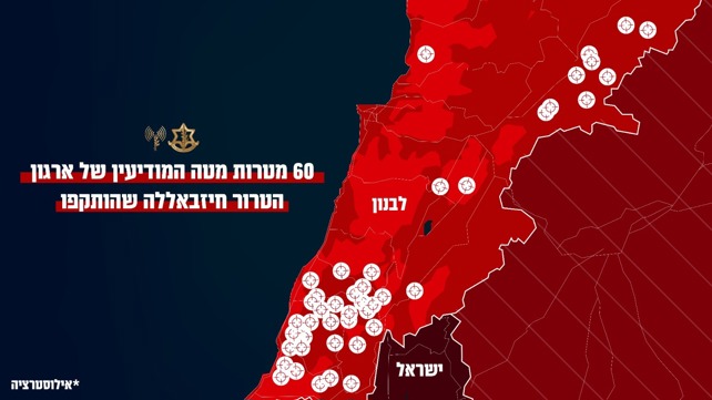 תקיפות מטרות מטה המודיעין של חיזבאללה