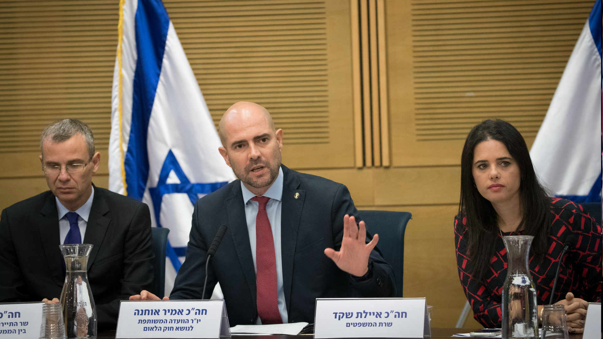 השרים איילת שקד ויריב לוין