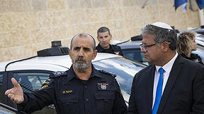 השר לביטחון לאומי איתמר בן גביר והמפכ"ל דני לוי