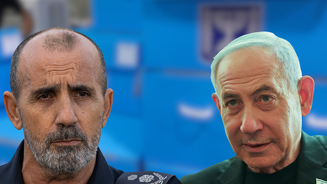 ראש הממשלה בנימנין נתניהו והמפכ"ל דני לוי
