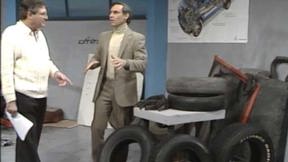 דניאל פאר ואיתמר שרון על חשיבות הצמיגים. 1987
