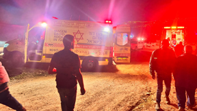 אמבולנס מד"א בזירת הירי בבנימין