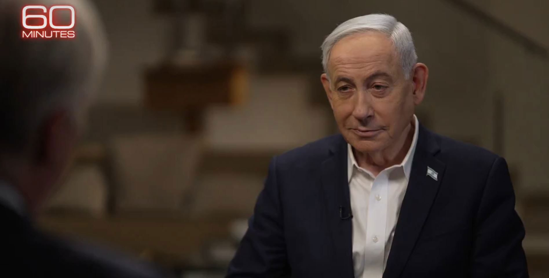 ראש הממשלה בנימין נתניהו בריאיון לתוכנית "60 דקות" של רשת CBS
