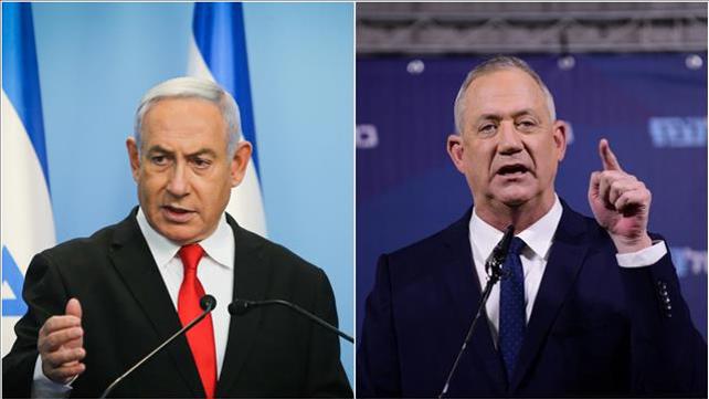 בנימין נתניהו ובני גנץ