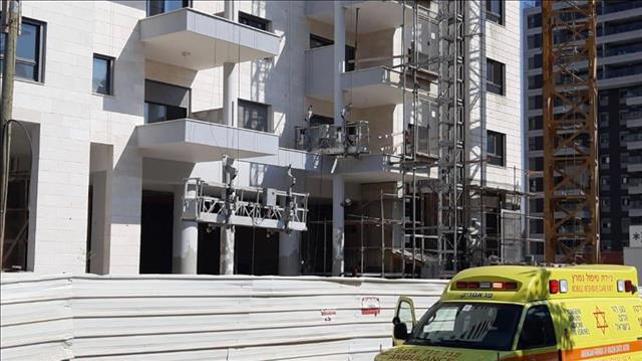 אתר הבנייה בו נהרג הפועל, 04.08.19