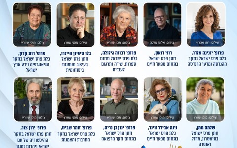 עשרת זוכי פרס ישראל לשנת תשפ