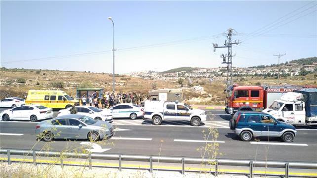 זירת פיגוע הדריסה ליד אלעזר, אוגוסט 2019