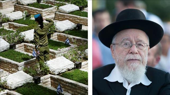 הרב דוב ליאור וקברים של חללי צה"ל