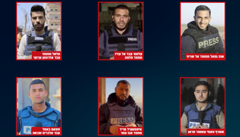 עיתונאי אלג'זירה בשוטרות חמאס והג'יהאד האסלאמי