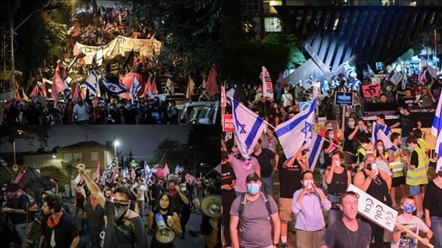 מחאה נגד ראש הממשלה בנימין נתניהו 24.10.20, הפגנה