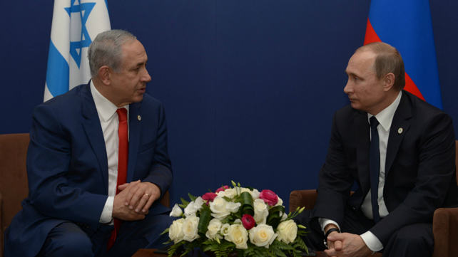 פוטין ונתניהו בפריז, 2015