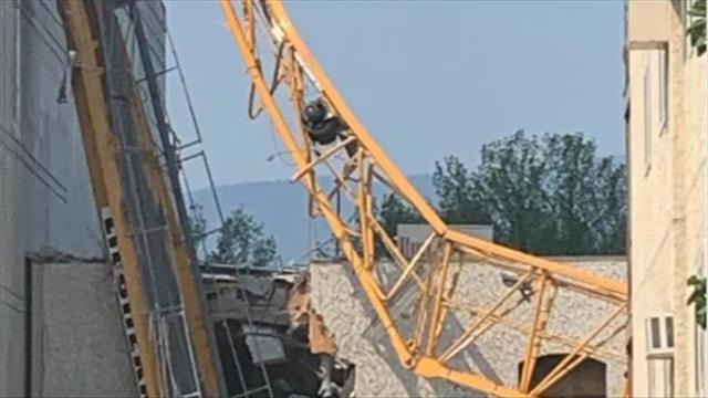 קנדה: קריסת מנוף בעיר קלונה בקולומביה הבריטית 13.12.21