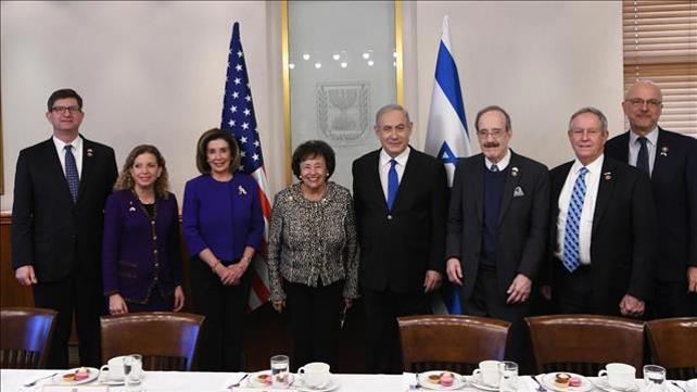 בנימין נתניהו נפגש עם ננסי פלוסי