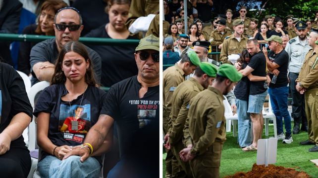 משפחתו של תמיר נמרודי בהלווייה