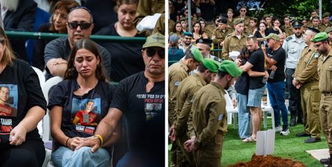 משפחתו של תמיר נמרודי בהלווייה