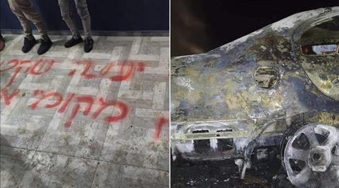 חשד לפשע שנאה: כלי רכב הוצתו בכפר פלסטיני בשומרון