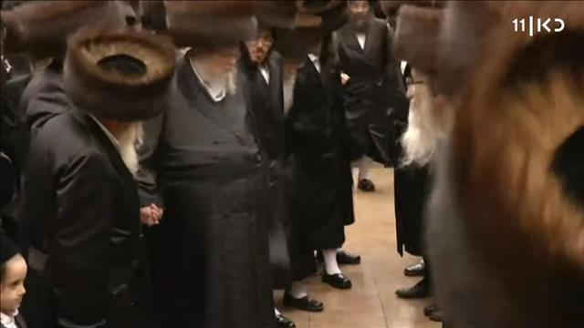 תיעוד מתוך חתונת הענק של חסידות בעלז