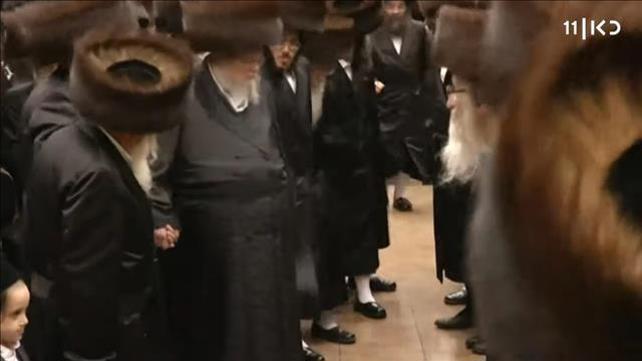 תיעוד מתוך חתונת הענק של חסידות בעלז
