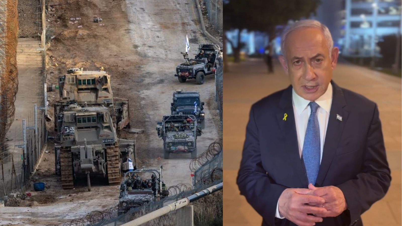 נתניהו לצד כוחות צה"ל בגבול סוריה