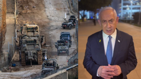 נתניהו לצד כוחות צה"ל בגבול סוריה