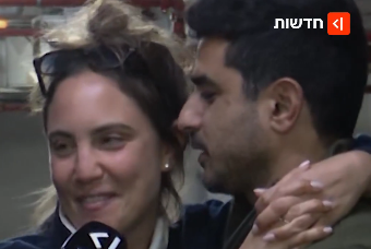 ליאת ומתן בעת הצעת הנישואין המרגשת במקלט