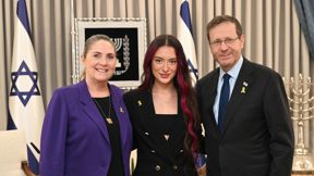נשיא המדינה יצחק הרצוג, עדן גולן ורעיית הנשיא מיכל הרצוג, 02.04.24