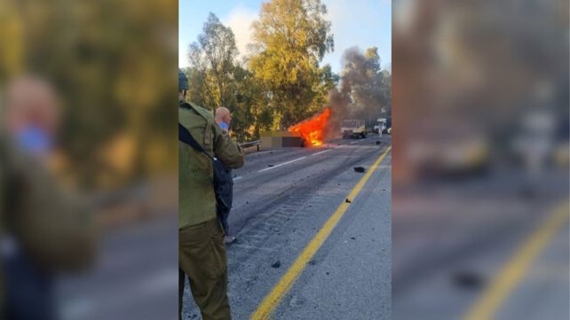 פגיעה ישירה ברכב במטח לגולן