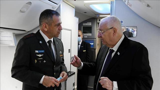 הנשיא ראובן ריבלין ורמטכ"ל אביב כוכבי 16.03.21