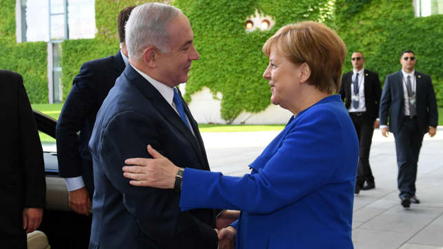 נתניהו ומרקל בפגישתם בברלין, היום