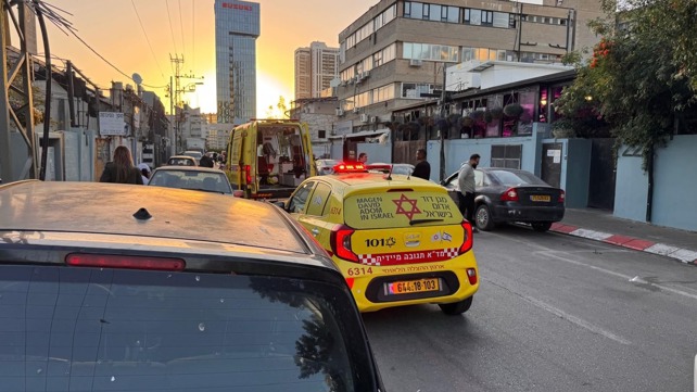 זירת הרצח מחוץ למועדון בתל אביב 