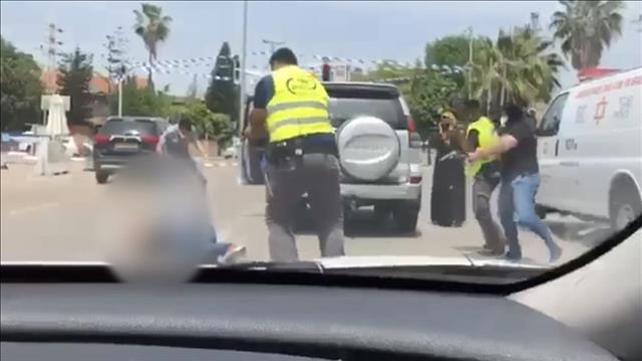 תיעוד מזירת הדקירה בבית החולים תל השומר 13.5.20