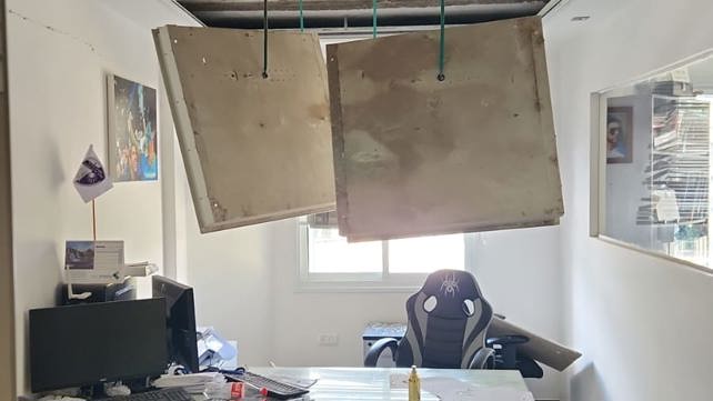 פגיעה ישירה באצטדיון קריית שמונה