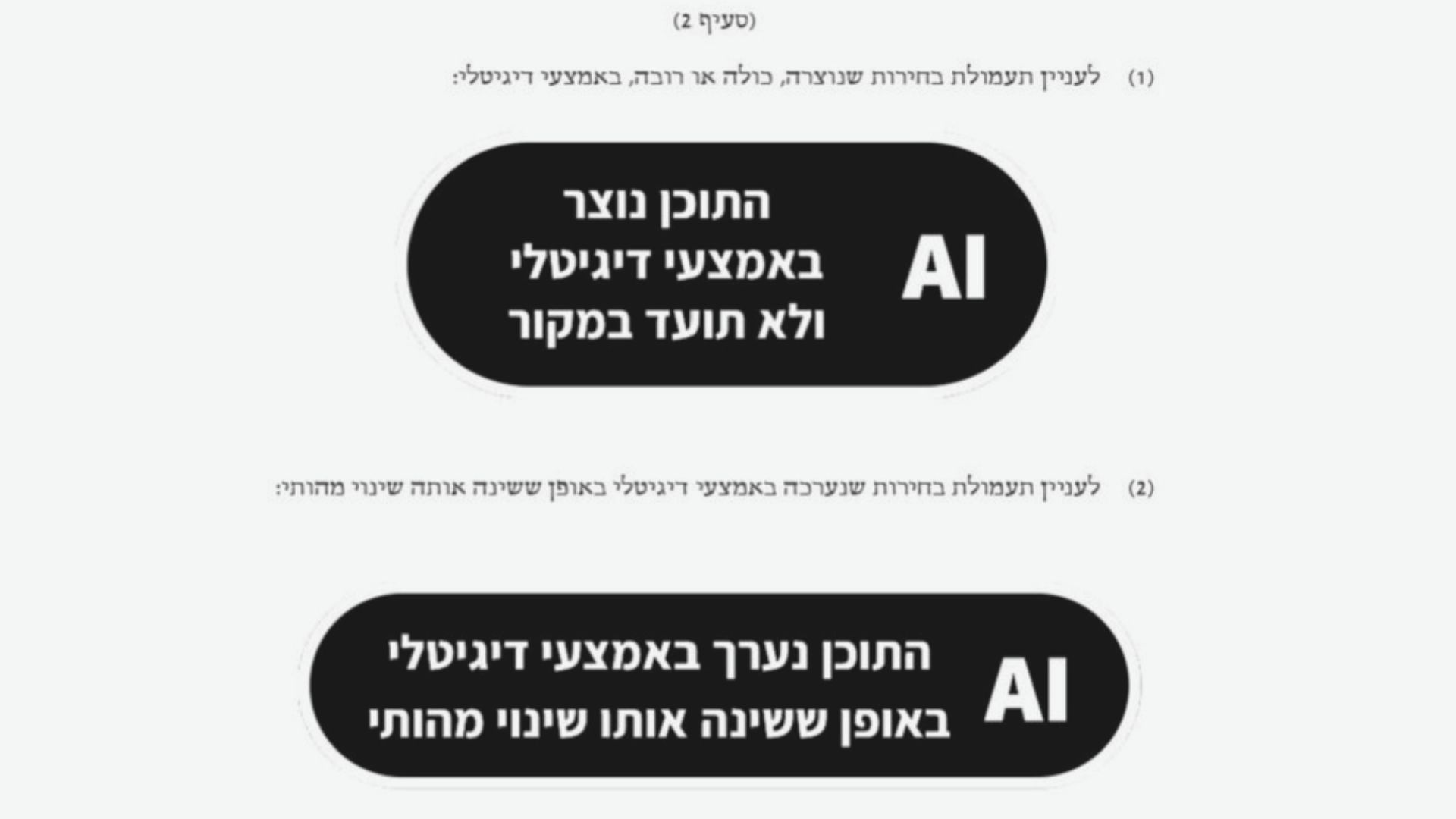 הסימון שניתן לתעמולת בחירות שנוצרה באמצעות בינה מלאכותית