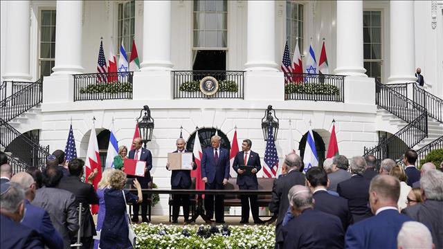 טקס חתימת הסכם השלום בין ישראל, האמירויות ובחריין בבית הלבן 15.09.20