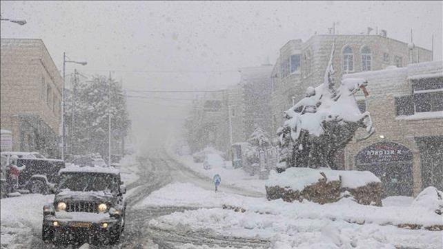 שלג בצפון רמת הגולן בשיא הסופרה ברברה 07.02.23