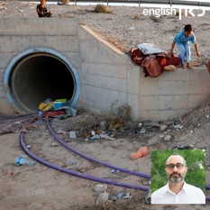 Bedouin improvise shelter in Negev