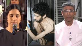 מימין לשמאל: אביו של אביתר, אביתר ואחותו