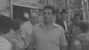 דן מרגלית בשוק מחנה יהודה. 1981