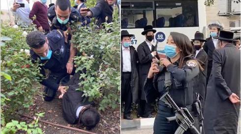 עימותים בין חרדים לשוטרים בירושלים, נעצר חשוד בהפרת סדר