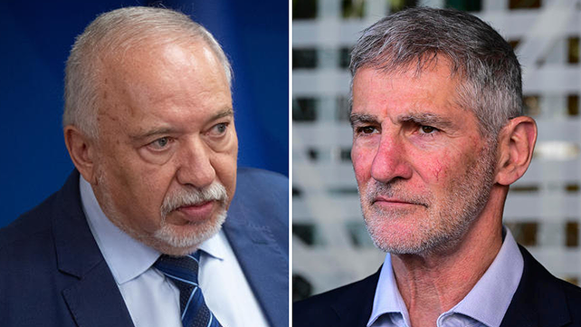יו"ר הדמוקרטים יאיר גולן ויו"ר ישראל ביתנו אביגדור ליברמן 