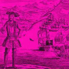 Bartholomew Roberts with his ship and captured mer
