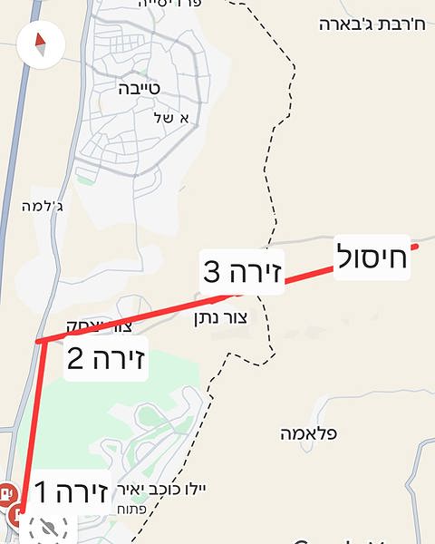 מסלול המחבל שביצע את הפיגוע בשרון. צילום: 27 א'