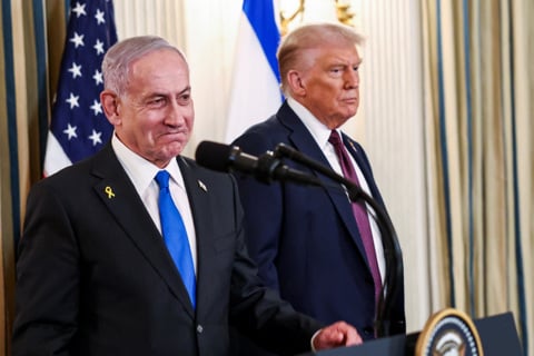טראמפ ונתניהו בבית הלבן