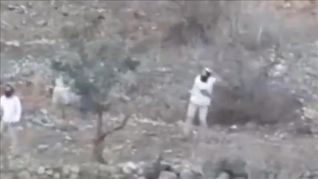 מתנחלים מיידים אבנים לעבר פלסטינים סמוך ליצהר, 02.11.19