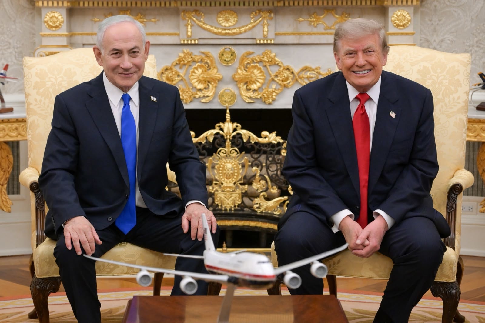 נשיא ארצות הברית דונלד טראמפ וראש הממשלה בנימין נתניהו בבית הלבן