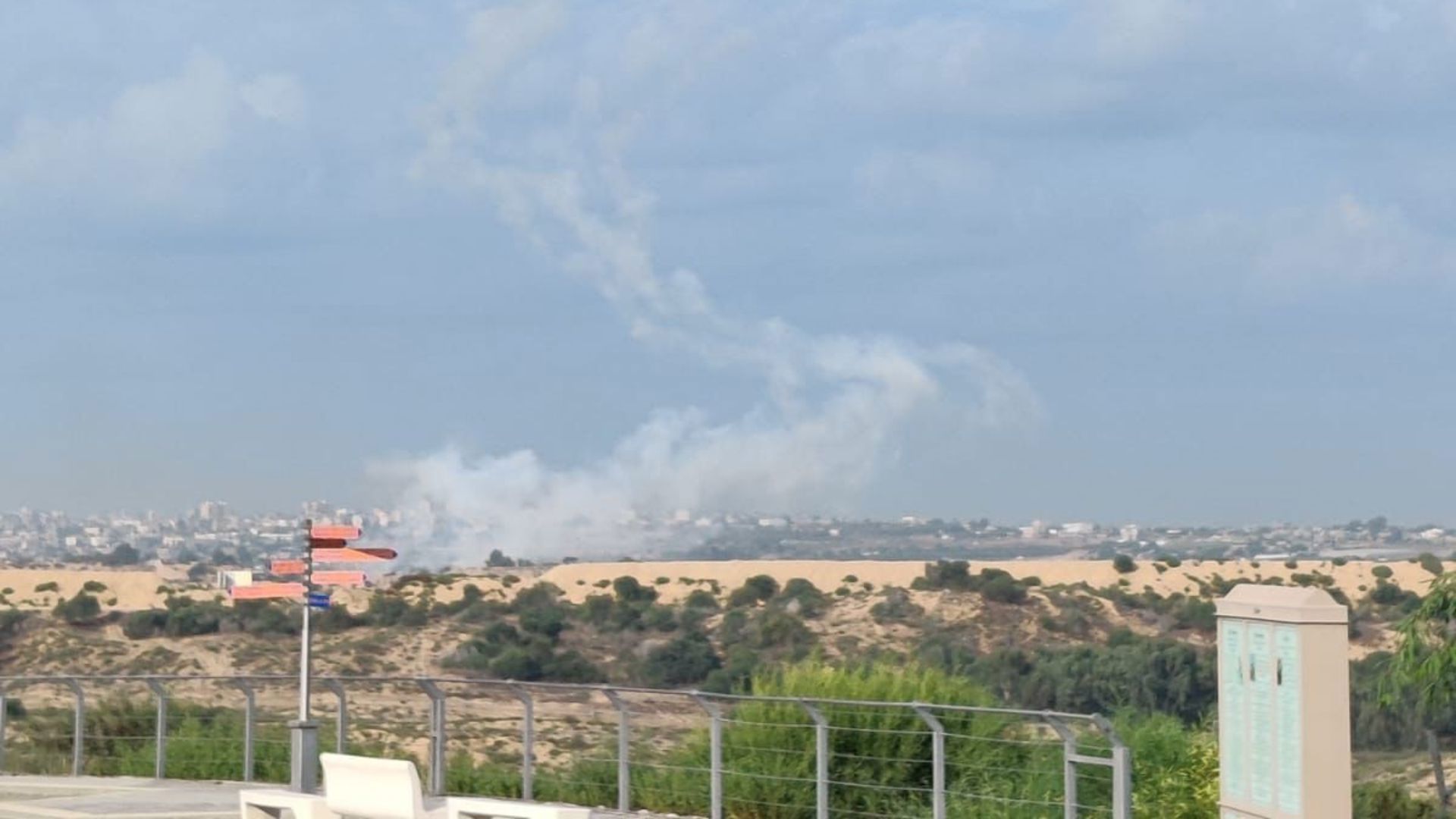 ירי רקטות לים בעזה