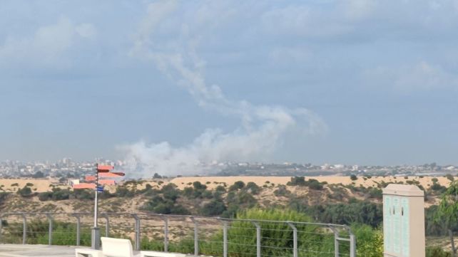 ירי רקטות לים בעזה