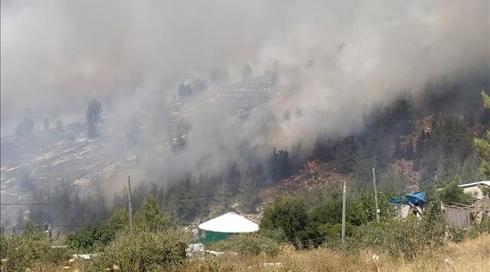 שריפה משתוללת בגוש עציון: קו בתים ראשון בבת עין פונה