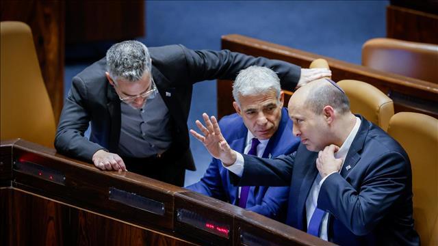 בנט ולפיד בפיזור הכנסת בטרומית 22.6.22